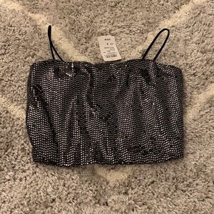 Sequin crop top